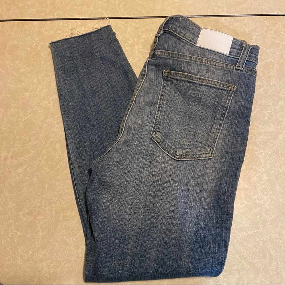Pistola Distressed Blue Jeans Cotton Spandex Size 30